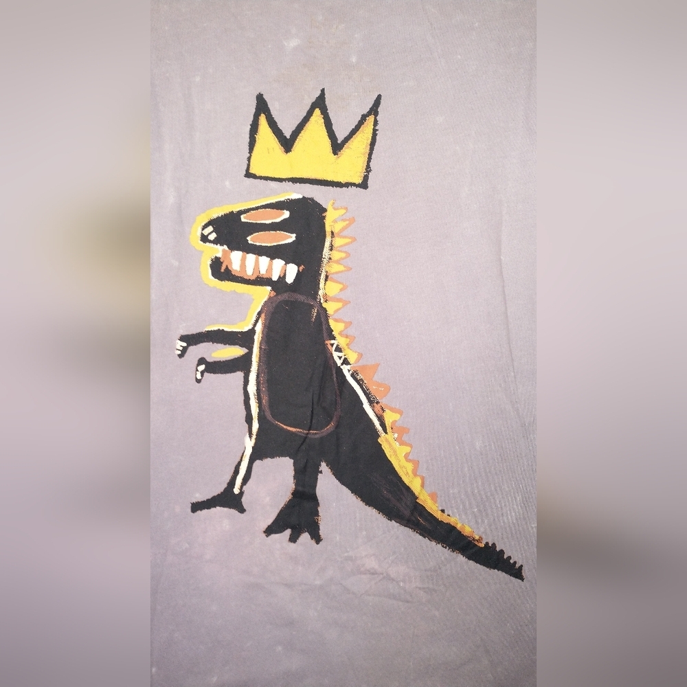 Jean Michael Basquiat Andy Warhol Gray Purple T-Shirt Large - Picture 10 of 10